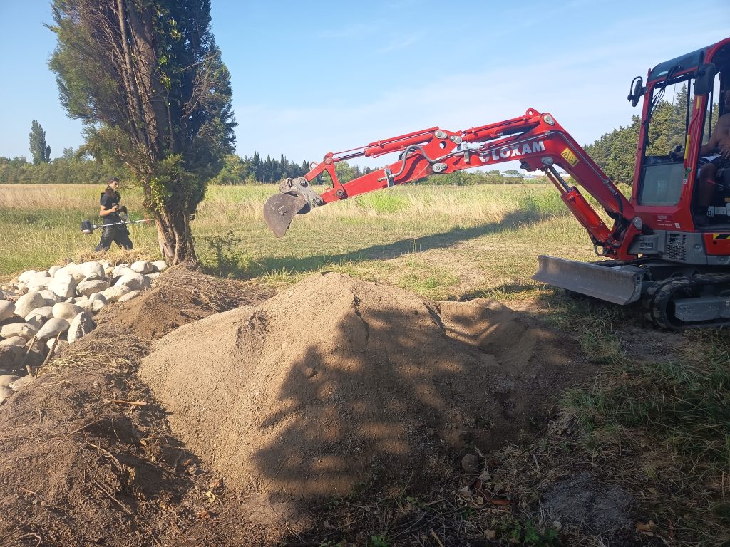 Construction of a reptile conservation habitat by AHPAM